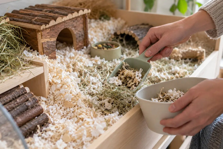 Hvor ofte skal man rense bur hos hamster, kanin og marsvin?