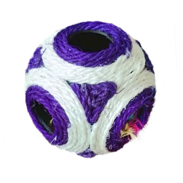 Dogman Legetøj kradsebold m bjælde Lila 11,5cm