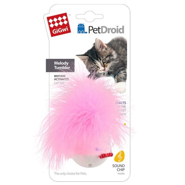 GiGwi Legetøj Wobble FeatherPetDroid Hvid 14cm