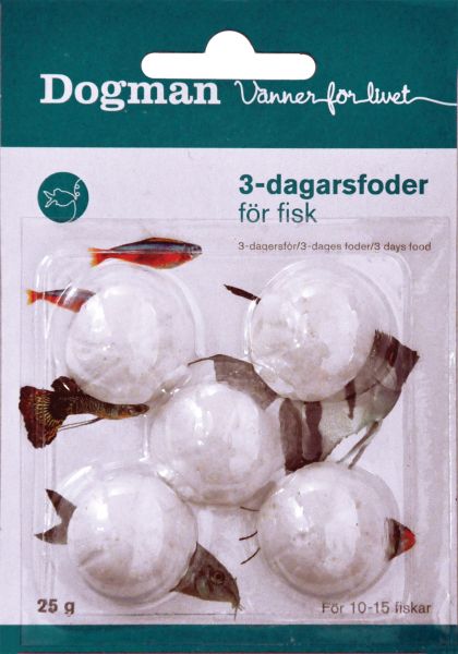 Dogman 3-dagars fiskfoder 25g
