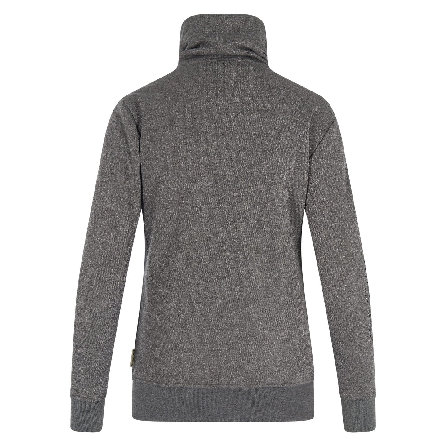 La Lavencio Black Glitter Zip Up Sweatshirt.