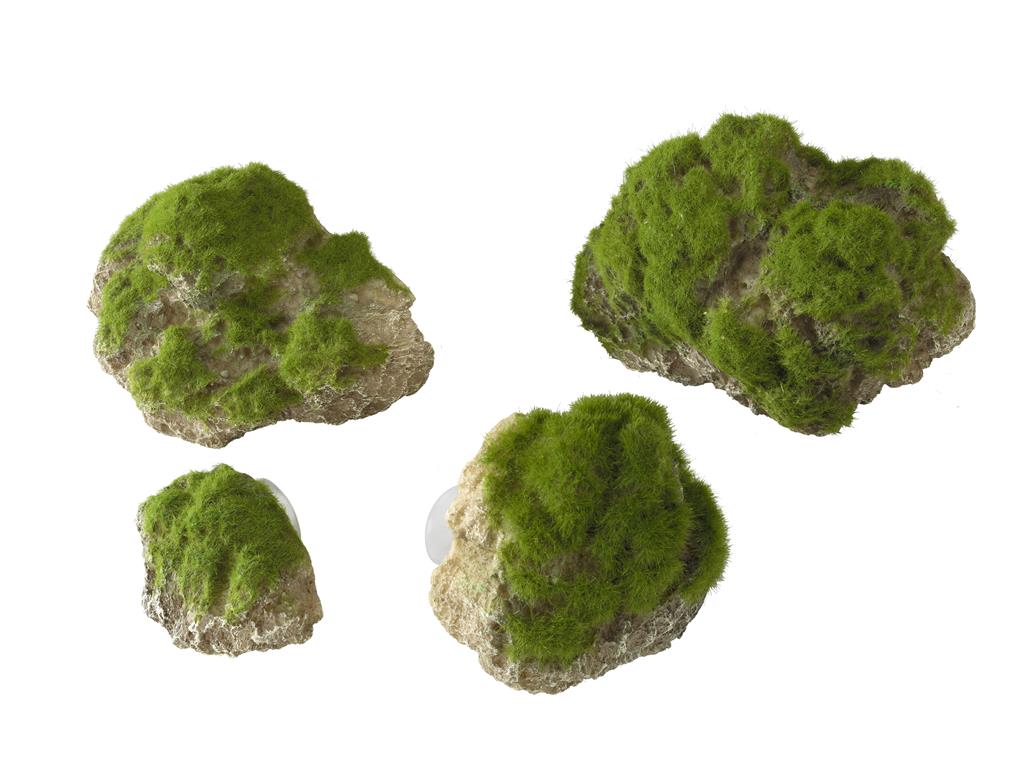 Kunstige sten m/mos og sugekop 12X10X11 CM