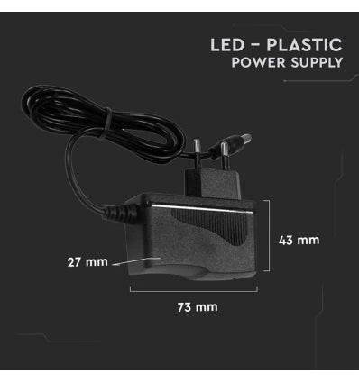 18W / 12V DC strømforsyning til LED strips 1.5A, IP44 vådrum