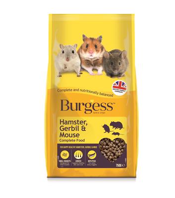 Burgess Hamster, Gerbil & Mus 750 g