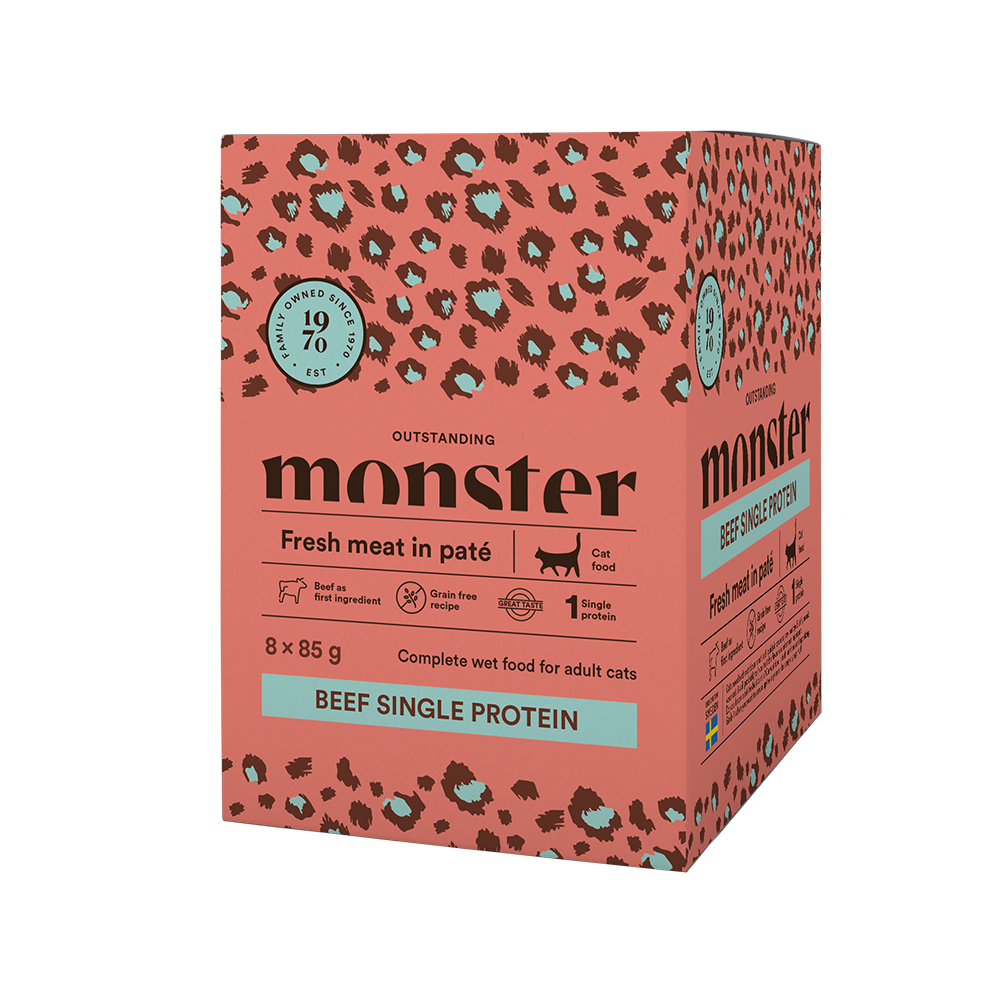 Monster Cat Pouches Adult Beef