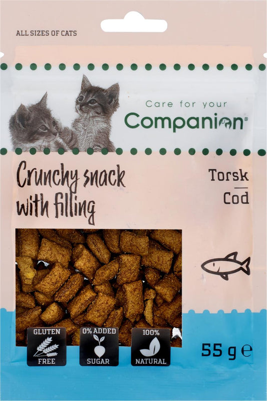 Companion Cat Crunchy Snack med fyld - torsk