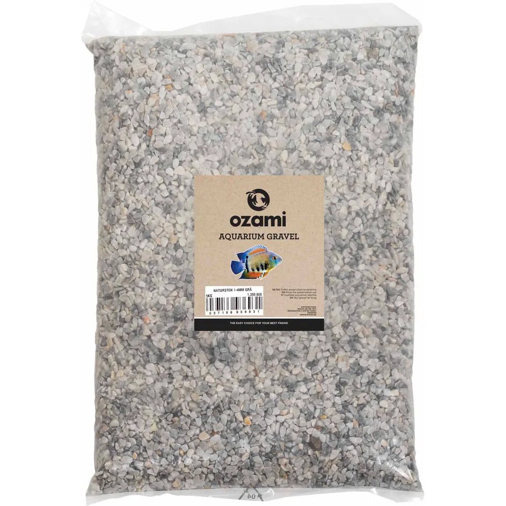 Ozami Aquarium Gravel Naturestone Grey 1-4mm.  5kg