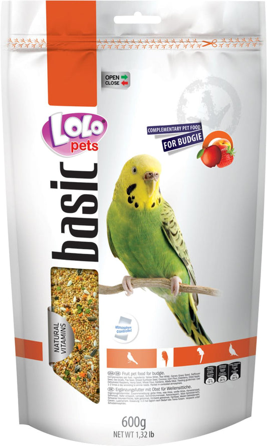 Lolo Pets Undulatfoder m/frugt 600 gram